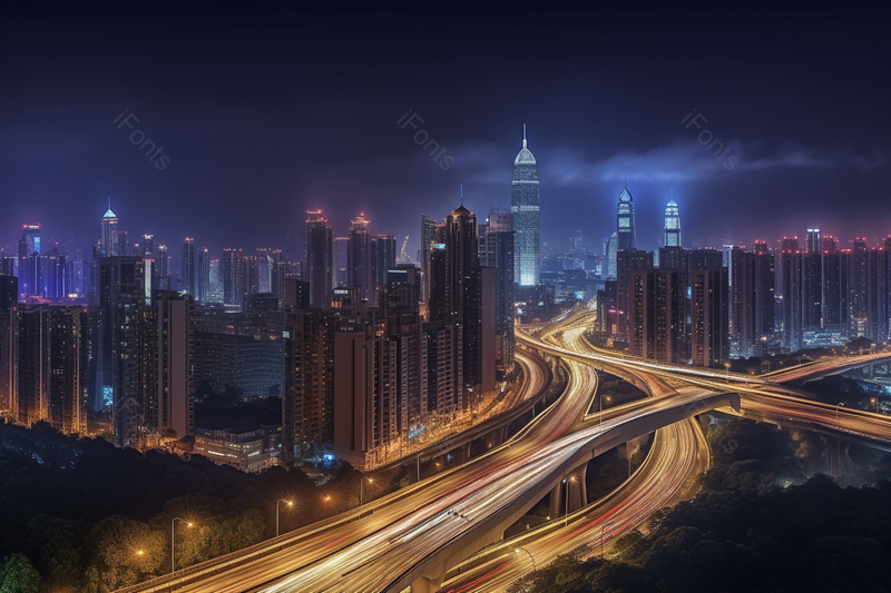 现代城市建筑夜景车水马龙摄影背景,高清,摄影图,摄影图片,图片大全,摄影图免费下载